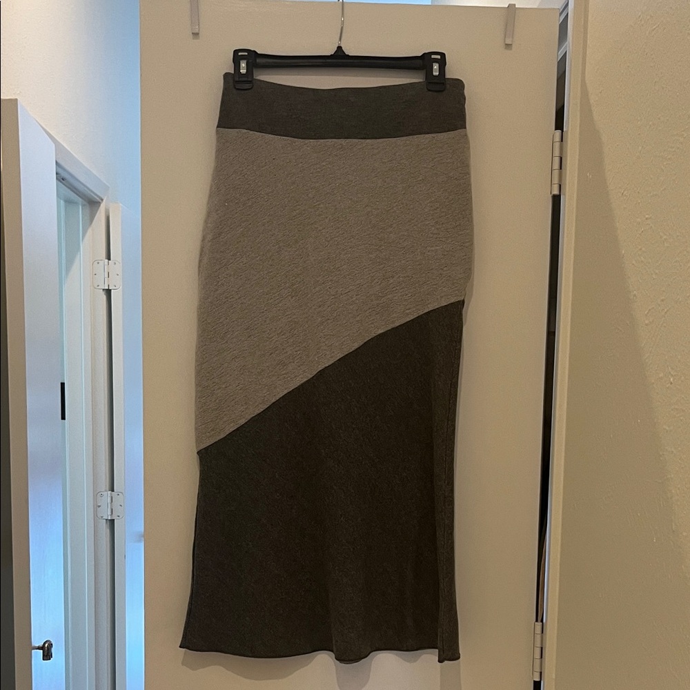 Cozy Light Gray and Dark Gray Women's Skirt